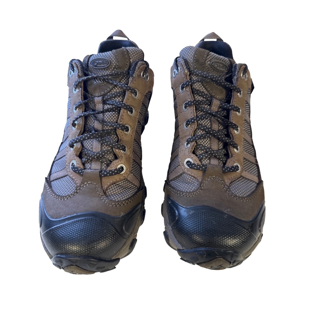 Oboz Sawtooth II Low Hiking Shoes Mens 8.5 Brown Gray Trail Sneakers 20601